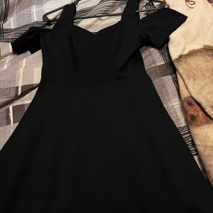 Black off shoulder dress